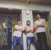 Jon Welch, Karl Farah and Paul Boyer on set of Working on the Edge (2017)