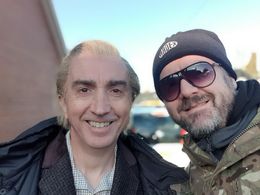 My colleague Jim as Timothy Spall's double in The Last Bus.