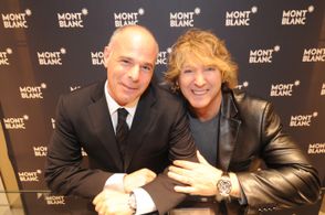 Mike Giannattasio and Michael Blakey at the Montblanc party on Rodeo Drive