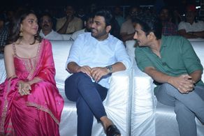 Siddharth, Sharwanand, and Aditi Rao Hydari at an event for Maha Samudram (2021)