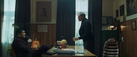 Aleksey Tritenko and Viktor Zhdanov in I Work at the Cemetery (2021)