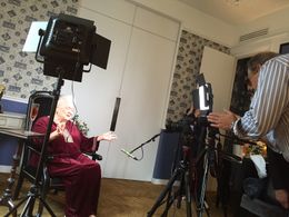 Mark Cerulli directing the legendary Olivia de Havilland in Paris for Technicolor's 100 Year celebration video.