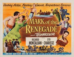 Ricardo Montalban, Cyd Charisse, Andrea King, J. Carrol Naish, and Gilbert Roland in The Mark of the Renegade (1951)