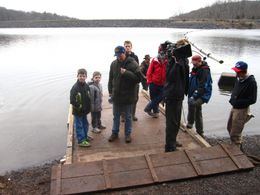 Robert Child on set of America's First D-day.