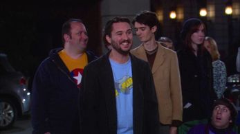Wil Wheaton, Simon Helberg, Ian Scott Rudolph, and Owen Thayer in The Big Bang Theory (2007)