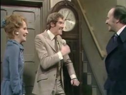 Michael Crawford, Michele Dotrice, and David Jacobs in Some Mothers Do 'Ave 'Em (1973)