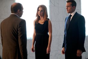 Gabriel Macht and Sarah Rafferty in Suits (2011)
