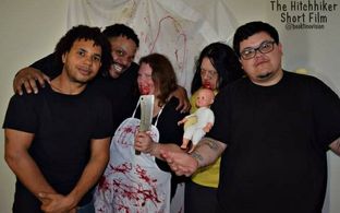 Maria Schenck, Jo-Ann Johnson, R.J. Atkins, Faustino Deblas, and Roman Brion in The Hitchhiker (2019)