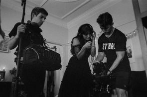 Oliver Brighton, Jenna Sutch, and David Thomas Ross in Come Into the Garden (2018)