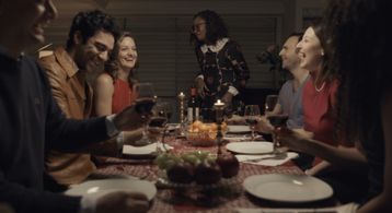 Zeph McDonough with Alex Herald, Natasha Vaynblat, Michael Kayne, Eudora Peterson, and Marc Phillip Eskenazi in Dinner P