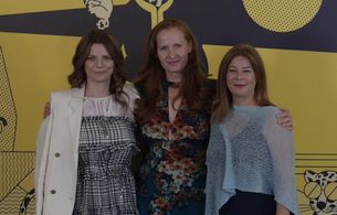 Georgia Bayliff (producer),Anna Gutto (writer/director) and Claudia Bluemhuber (producer),Paradise Highway at Locarno 