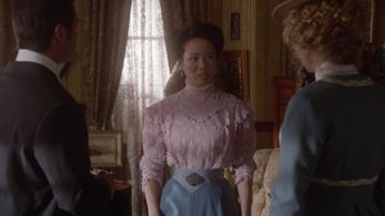 Yannick Bisson, Helene Joy, and Leeah Wong in Murdoch Mysteries (2008)