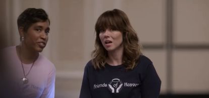 Felice Heather Monteith with Linda Cardellini in DEAD TO ME