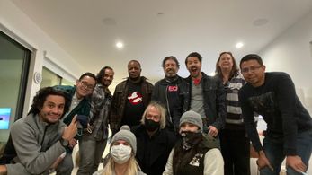 Sidow Sobrino filming Surviving the Cartel, on location in Yucca Valley, CA