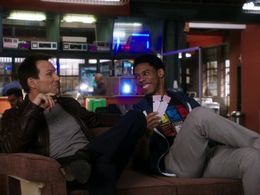 Christian Slater and Alphonso McAuley in Breaking In (2011)