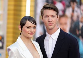 Joey King and Steven Piet at an event for Bullet Train (2022)