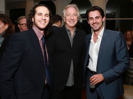 Vincenzo Hinckley Alan Rickman and Richard de Klerk at the CBGB premier after party.