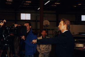 Dale Girard on the set of 