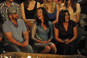 Sandra Diaz-Twine, Parvati Shallow, and Russell Hantz in Survivor (2000)
