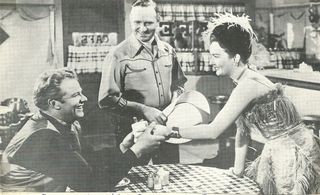 Gene Autry, Alan Hale Jr., and Mary Beth Hughes in Riders in the Sky (1949)