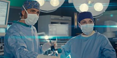 Erica Durance and Gregory Ambrose Calderone in Saving Hope (2012)