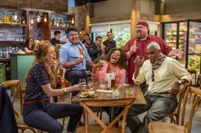 Richard Gant, Gabriel Iglesias, Sherri Shepherd, Jacob Vargas, Kathryn Feeney, and Maggie Geha in Mr. Iglesias (2019)