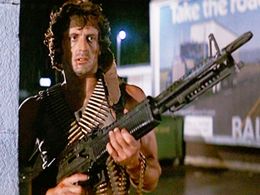 Sylvester Stallone and David Morrell in First Blood (1982)