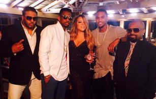 @OfficialAlBSure @MyFavolousLife @MariahCarey @TreySongz @JermaineDupri on set 