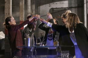 Jill Hennessy, Megan Boone, Anastasia Griffith, Hettienne Park, and Ito Aghayere in The Blacklist (2013)