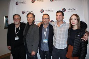 Carl Bessai, Bruce Greenwood, Rhian Rees, and Jack Heston in Rehearsal (2015)