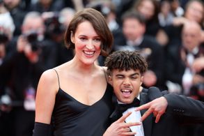 Ethann Isidore and Phoebe Waller-Bridge at an event for Indiana Jones and the Dial of Destiny (2023)