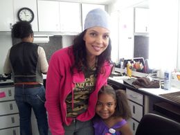 On set with Siena Goines filming the Last Punch.