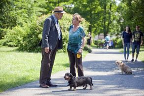 Petr Nározný and Jana Sulcová in Trpaslík (2017)