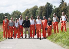 Director Luis M Ventura on the set of Tetro Rouge