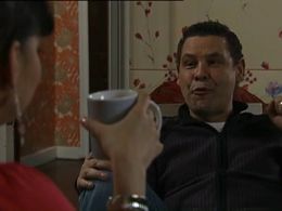 Craig Charles and Sophiya Haque in Coronation Street (1960)