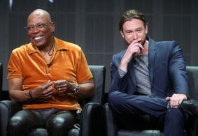 Paris Barclay and Lee Jones at an event for The Bastard Executioner (2015)