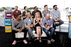 Laz Alonso, Eric Kripke, Karl Urban, Antony Starr, Jessie T. Usher, Chace Crawford, Erin Moriarty, Jack Quaid, and Tomer