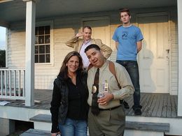 On the set of the film A Federal case