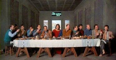 Northern Exposure: Episode 4.4 - Heroes ~ John, the Disciple (at the far left end of table in green pants & sweater.)