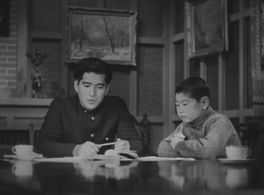 Masao Hayama and Shûji Sano in What Did the Lady Forget? (1937)