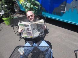 On the set of the pilot for 