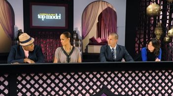 Tyra Banks, André Leon Talley, Nigel Barker, and Daniella Heleyal in America's Next Top Model (2003)