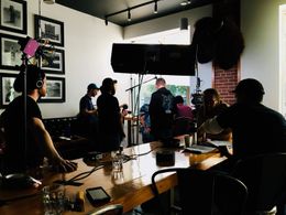 A Wink of a Smile - On set