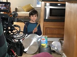 On set of Dole Pineapple Commercial