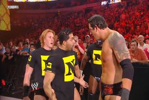David Otunga, Tyrone Evans, Stu Bennett, and Heath Miller in WWE Hell in a Cell (2010)