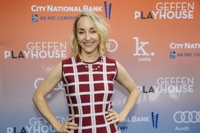 Backstage at the Geffen Playhouse honoring Lily Tomlin and Harry Belafonte