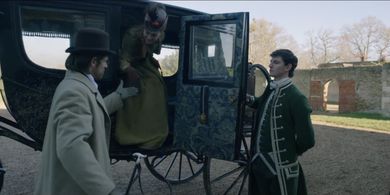 Benjamin Wainwright, Jordan Scowen, and Harriet Slater in Belgravia: The Next Chapter (2024)