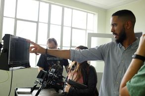 Corey Deshon on the set of To Police (2015)