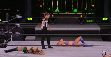 Aubrey Edwards, Rachel Kelvington, and Taynara Melo in AEW Dark: Elevation (2021)