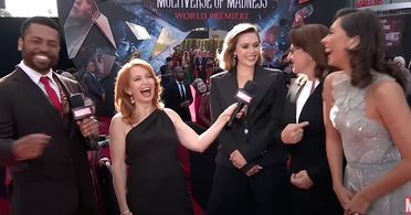 Interviewing Elizabeth Olsen, Victoria Alonso, and Xochitl Gomez, along with fellow co-host Tamara Krinsky